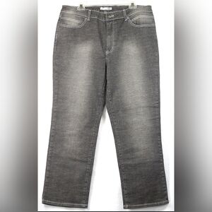Chicos Callie Reg Storm Cloud Jeans. 32" Inseam Sz 2. (12)